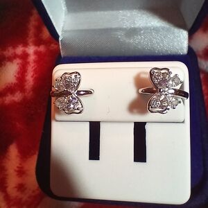 Elegant Silver Butterfly Earrings